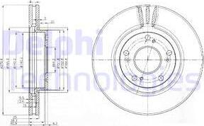 Delphi BG3977 - Тормозной диск avtokuzovplus.com.ua