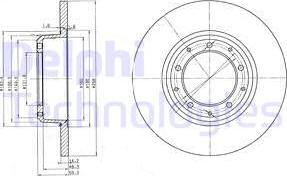 Delphi BG3982 - Тормозной диск avtokuzovplus.com.ua