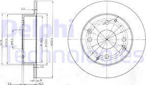 Delphi BG3983 - Тормозной диск avtokuzovplus.com.ua