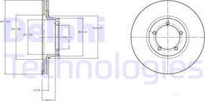 Delphi BG3984 - Гальмівний диск autocars.com.ua