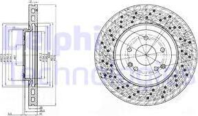 Delphi BG3985C - Гальмівний диск autocars.com.ua