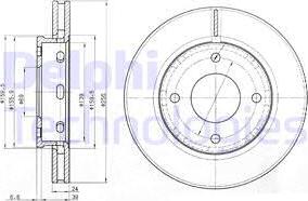 Delphi BG3987 - Гальмівний диск autocars.com.ua