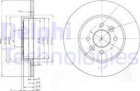 Delphi BG3992 - Гальмівний диск autocars.com.ua