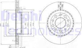 Delphi BG3995 - Гальмівний диск autocars.com.ua