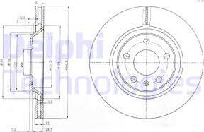 Delphi BG3997 - Гальмівний диск autocars.com.ua