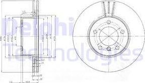 Delphi BG3998 - Гальмівний диск autocars.com.ua