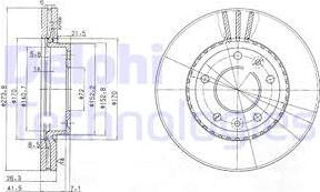 Delphi BG4015 - Гальмівний диск autocars.com.ua