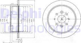 Delphi BG4018 - Гальмівний диск autocars.com.ua