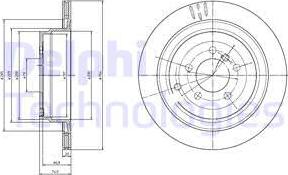 Delphi BG4021 - Гальмівний диск autocars.com.ua