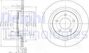 Delphi BG4026 - Гальмівний диск autocars.com.ua