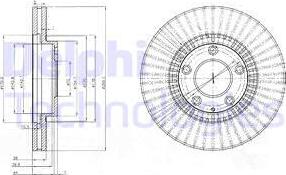 Delphi BG4027 - Гальмівний диск autocars.com.ua