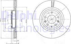 Delphi BG4028 - Тормозной диск avtokuzovplus.com.ua