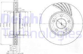 Delphi BG4029 - Гальмівний диск autocars.com.ua