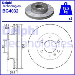 Delphi BG4032 - Тормозной диск avtokuzovplus.com.ua