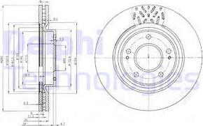 Delphi BG4034 - Гальмівний диск autocars.com.ua