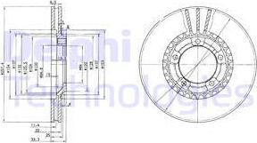 Delphi BG4036 - Гальмівний диск autocars.com.ua