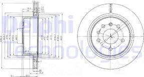 Delphi BG4043 - Гальмівний диск autocars.com.ua