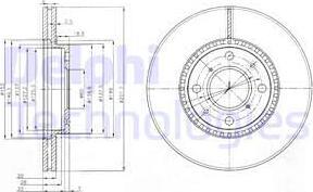 Delphi BG4049C - Тормозной диск avtokuzovplus.com.ua