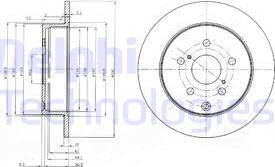 Delphi BG4051 - Гальмівний диск autocars.com.ua