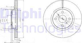 Delphi BG4054 - Гальмівний диск autocars.com.ua