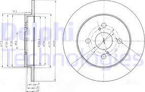 Delphi BG4055 - Гальмівний диск autocars.com.ua