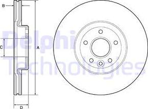 Delphi BG4056C - Тормозной диск avtokuzovplus.com.ua