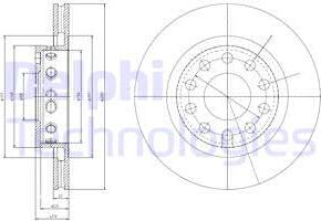 Delphi BG4058 - Тормозной диск avtokuzovplus.com.ua