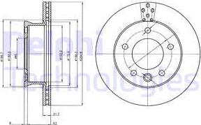 Delphi BG4067 - Тормозной диск avtokuzovplus.com.ua