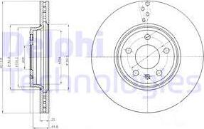 Delphi BG4079C-18B1 - Гальмівний диск autocars.com.ua