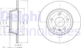 Delphi BG4089 - Тормозной диск avtokuzovplus.com.ua