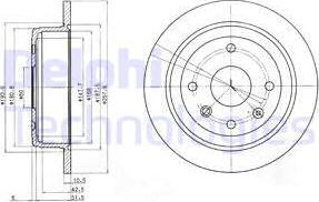 Delphi BG4091 - Гальмівний диск autocars.com.ua