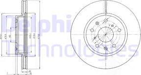 Delphi BG4093C - Гальмівний диск autocars.com.ua