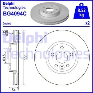 Delphi BG4094C - Тормозной диск avtokuzovplus.com.ua