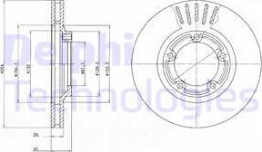 Delphi BG4098 - Гальмівний диск autocars.com.ua