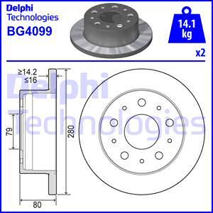 Delphi BG4099 - Тормозной диск autodnr.net