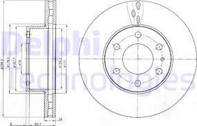 Delphi BG4100 - Тормозной диск avtokuzovplus.com.ua