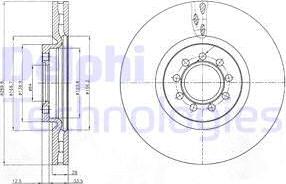 Delphi BG4101 - Гальмівний диск autocars.com.ua