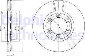 Delphi BG4104 - Гальмівний диск autocars.com.ua