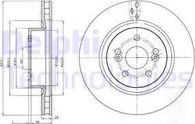 Delphi BG4111 - Гальмівний диск autocars.com.ua