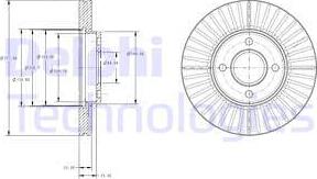 Delphi BG4117 - Гальмівний диск autocars.com.ua