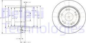 Delphi BG4118 - Гальмівний диск autocars.com.ua