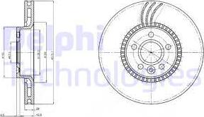 Delphi BG4123 - Тормозной диск avtokuzovplus.com.ua