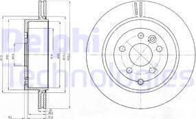 Delphi BG4125 - Гальмівний диск autocars.com.ua