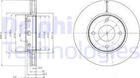 Delphi BG4127 - Гальмівний диск autocars.com.ua