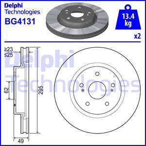 Delphi BG4131 - Гальмівний диск autocars.com.ua