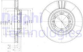 Delphi BG4132 - Гальмівний диск autocars.com.ua