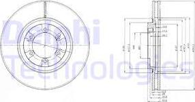 Delphi BG4133 - Тормозной диск avtokuzovplus.com.ua