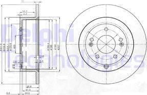 Delphi BG4136 - Гальмівний диск autocars.com.ua