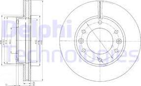 Delphi BG4137 - Гальмівний диск autocars.com.ua