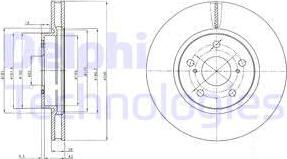 Delphi BG4139C-18B1 - Гальмівний диск autocars.com.ua